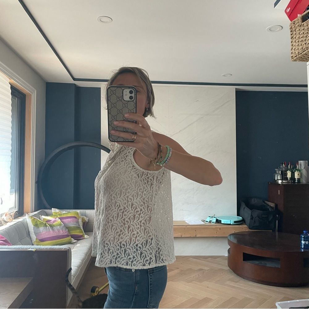 EQUIPMENT LACE SLEEVELESS TOP - Picture 5 of 14